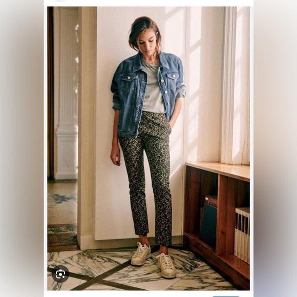 NWT Sézane Clara Trousers Leopard Print Pants in Brown - Picture 4 of 6